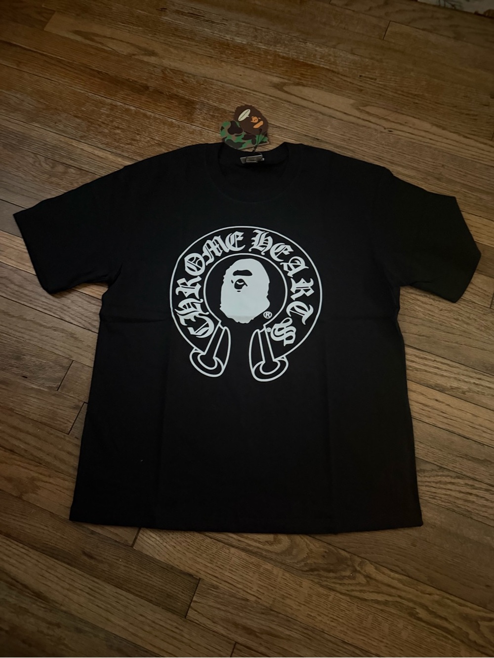 Chrome Hearts Black T-Shirt with White Graphic Logo